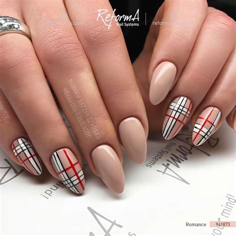 burberry style nails.